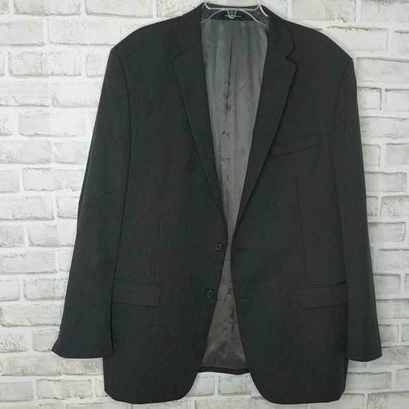 Egara Slim Fit Suit Jacket Dark Grey 46 Long - Picture 5 of 8